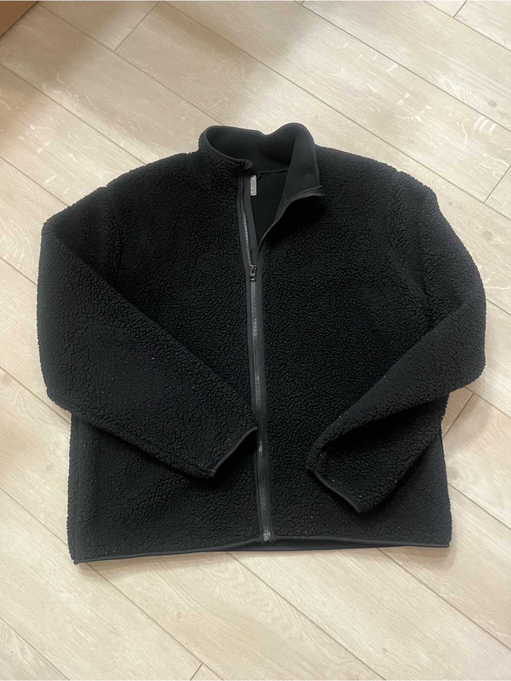 Joe Fresh Black Sherpa Zip-Up Jacket